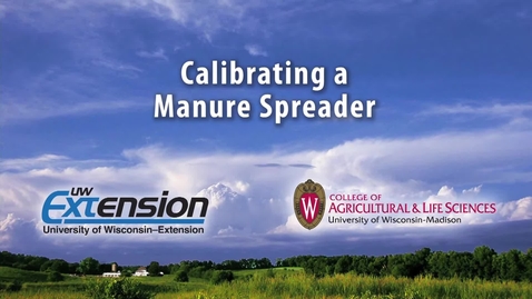 Thumbnail for entry YT Manure Spreader Calibration