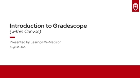 Thumbnail for Using Gradescope in Canvas