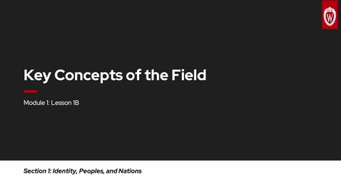 Thumbnail for Key Concepts of the Field
