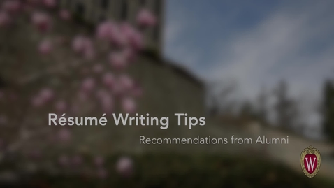 Thumbnail for entry L&amp;S Alumni Recommendations: Resume Writing