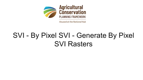 Thumbnail for 9d - SVI - By Pixel SVI - Generate By Pixel SVI Rasters