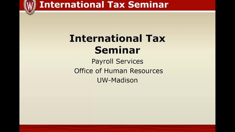 Thumbnail for HR International Tax Seminar 2020
