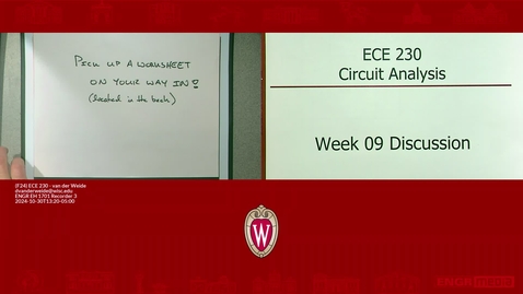 Thumbnail for (F24) ECE 230 - van der Weide