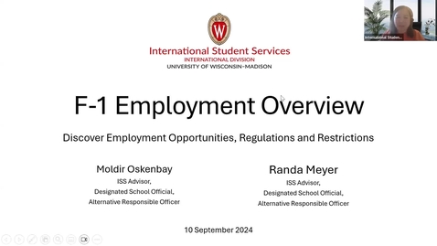 Thumbnail for Employment Overview Workshop Fall 2024