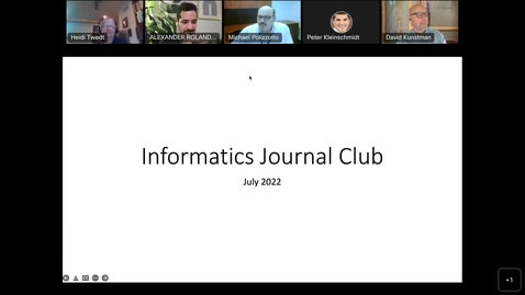 Thumbnail for entry Clinical Informatics Journal Club Series - July 12, 2022