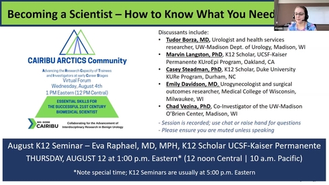 Thumbnail for entry CAIRIBU ARCTICS Community Virtual Forum - Becoming a Scientist – How to Know What You Need to Know