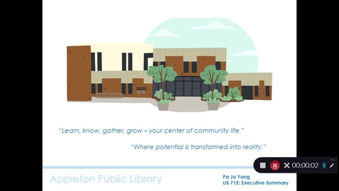 Thumbnail for entry Executive Summary of Appleton Public Library