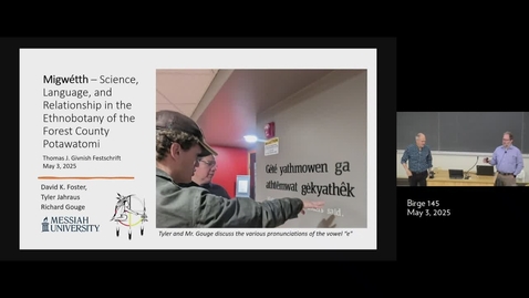 Thumbnail for Givnishfest 05/03/25 talk 07: David Foster