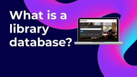 Thumbnail for What is a library database?
