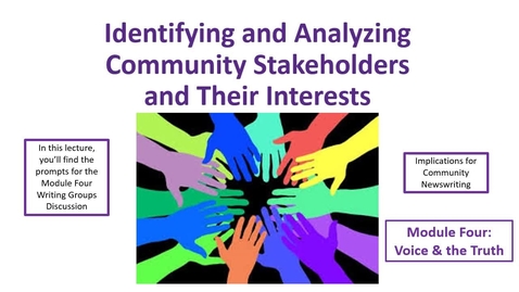 Thumbnail for Module Four [CSCS130 Summer '25]:  Identifying &amp; Analyzing Community Stakeholders