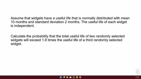 Thumbnail for WSB - Actuarial Science 4 - Mod 5 - Sample Problems 8
