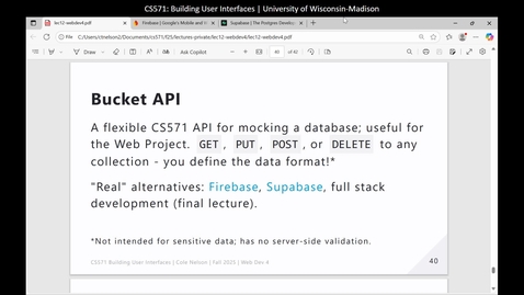 Thumbnail for CS571: Web Project - Bucket API