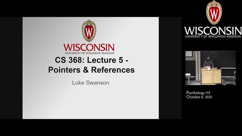 Thumbnail for CS368 - Lecture 5: Pointers &amp; References