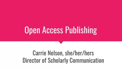 Thumbnail for Open Access Week Digital Pop-Up (2020)