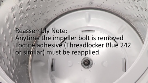 Thumbnail for Remove Impeller Tub Ring and Basket