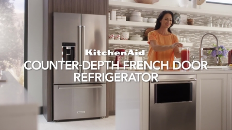 Thumbnail for entry Counter-Depth French Door Refrigerator - Feature &amp; Benefit - KitchenAid Refrigeration