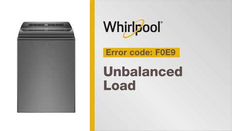 Thumbnail for entry Resolving Error Code F0E9 from Whirlpool Brand®