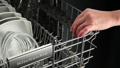 Fold-Down Shelf with Stemware Holders 