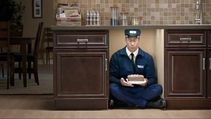 Maytag Man Commercial Dishwasher Cake 