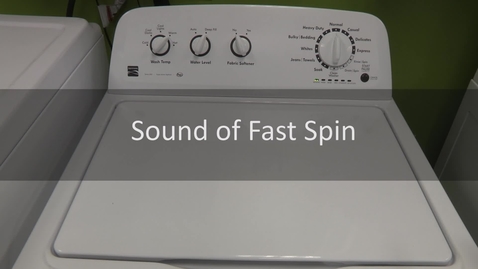 Thumbnail for entry Washer Fast Spin Sound