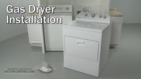 Thumbnail for entry Whirlpool Gas Dryer Installation WGD49STBW2