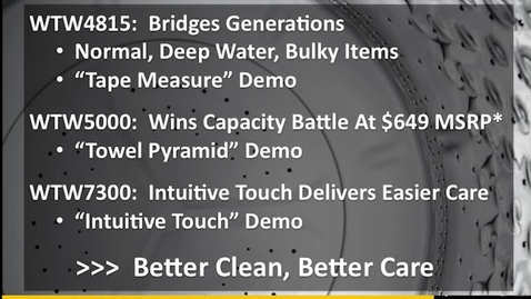 Thumbnail for Top Load Laundry One Minute Sales Pitch - Advantage Live - Whirlpool Brand