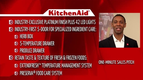 Thumbnail for KitchenAid 5-Door French Door Refrigerator One-Minute “Sales Pitch” - Advantage Live