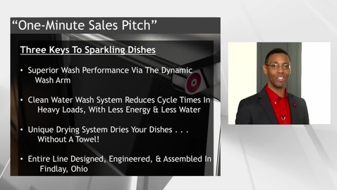 Thumbnail for entry KitchenAid® Diswasher One-Minute “Sales Pitch” - Advantage Live