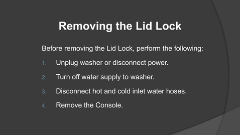 Thumbnail for Removing the VMAX Lid Lock 