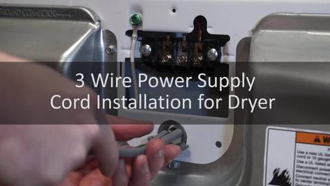 How To Connect A 3 Wire Power Supply Cord For A Dryer Learn