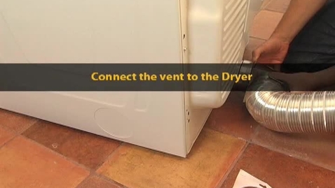 Thumbnail for entry 10096-S-UE-19 Electric Dryer - Connecting the vent to the dryer