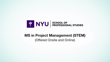 Ms In Project Management Stem Nyu Sps