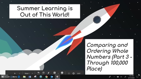 Thumbnail for entry Third Grade Math Week 2 Day 3 Comparing and Ordering Whole Numbers, Part 3 