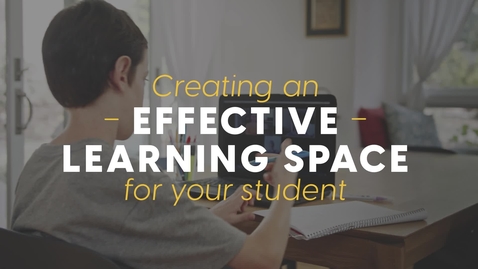 Thumbnail for entry Creating an Effective Learning Space for your Student
