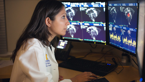 Thumbnail for Dr. Sonal Owens reading echo in Congenital Heart Center 