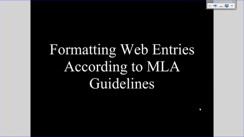 Thumbnail for MLA Web Citations