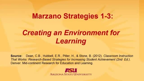 Thumbnail for The First Three Marzano Strategies