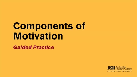 Thumbnail for Components of Motivation - Resource 1