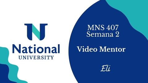 Thumbnail for MNS 407 - Semana 2