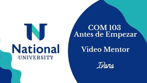 Thumbnail for COM 103- Antes De Empezar