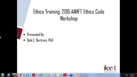 Thumbnail for AAMFT Ethics Code - May 2015