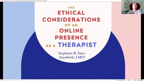 Thumbnail for Ethical Considerations of an Online Presence - November 2025