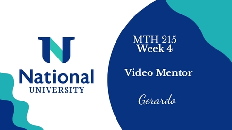 Thumbnail for MTH 215 - Week 4