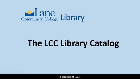 Thumbnail for LCC Library Catalog