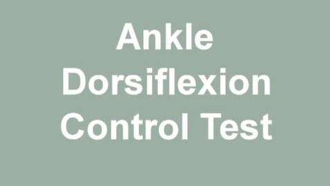 Thumbnail for ankle df control