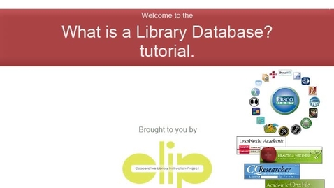 Thumbnail for entry Library Databases