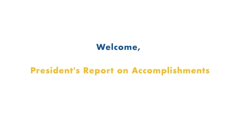 Thumbnail for 01 Fall 2019 Inservice - Welcome, President's Report on Accomplishments