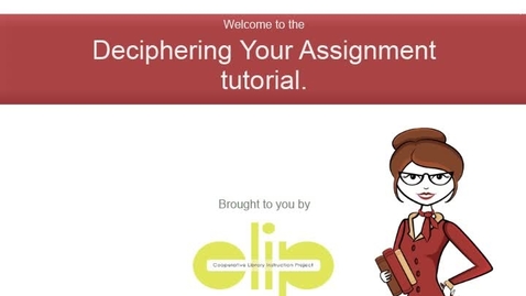 Thumbnail for entry Deciphering Written Assignments