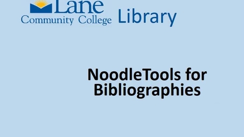 Thumbnail for LCC Library Noodle Tools