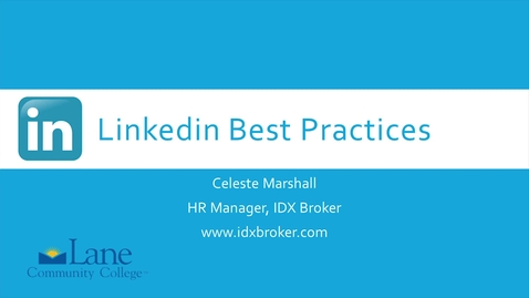 Thumbnail for entry LinkedIn Best Practices 2 - Profile